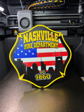 Nashville Fire Department 3D Printed Display Plaque