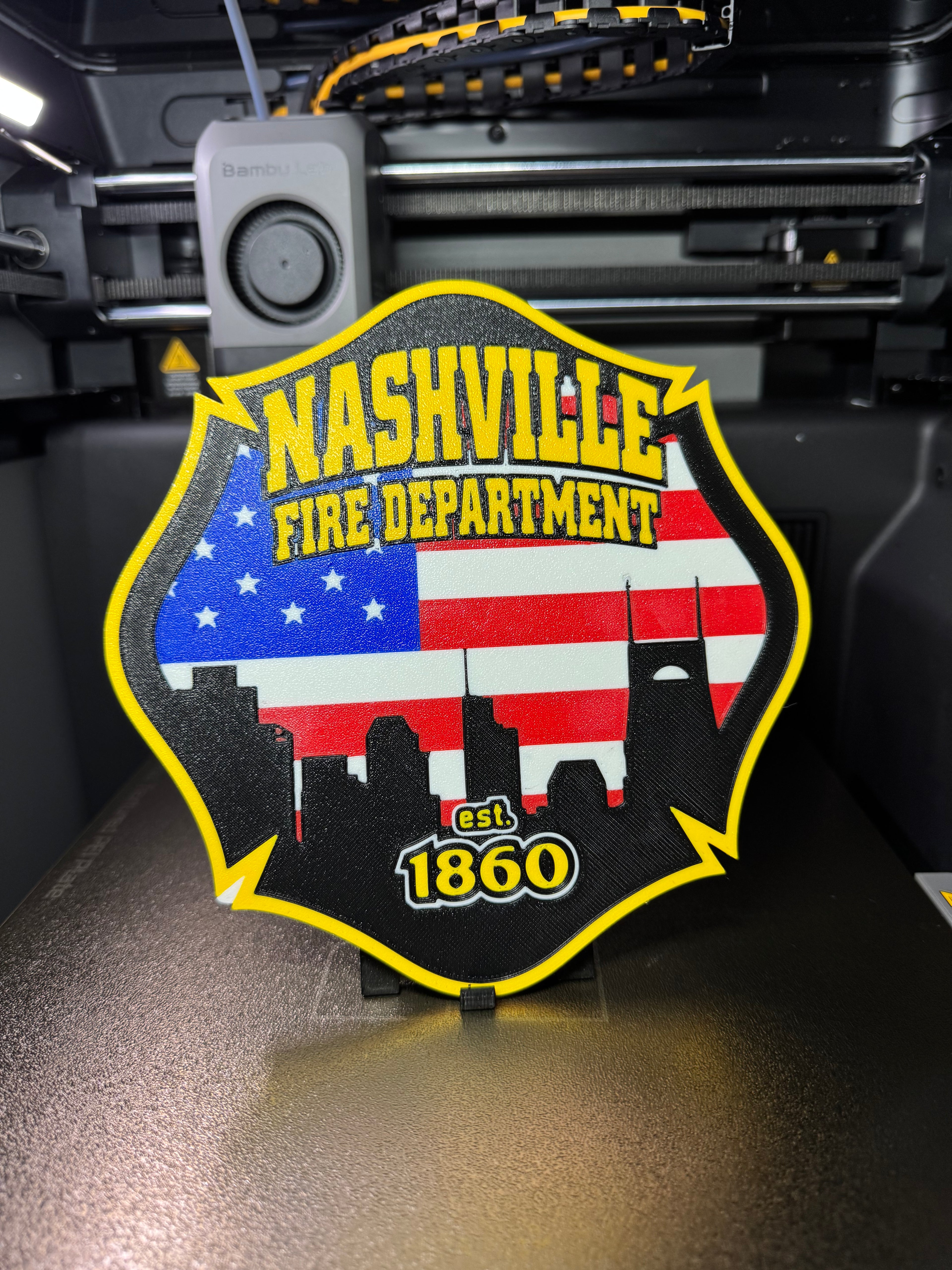 Nashville Fire Department 3D Printed Display Plaque