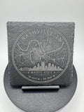 Nashville City Map Engraved Slate Coaster