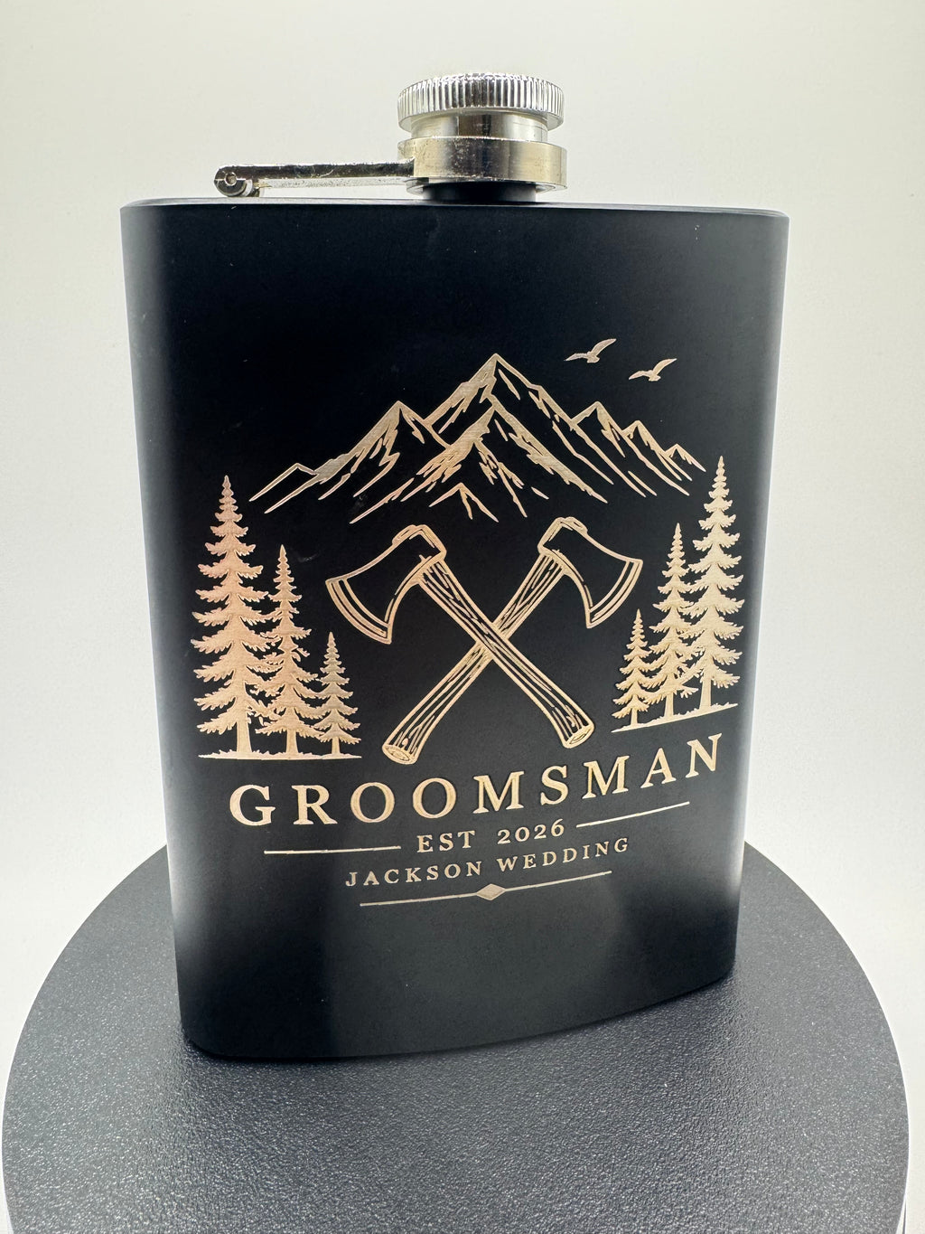 Custom Engraved Groomsman Whiskey Flask