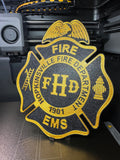 Hopkinsville Fire Department 3D Printed Display Plaque