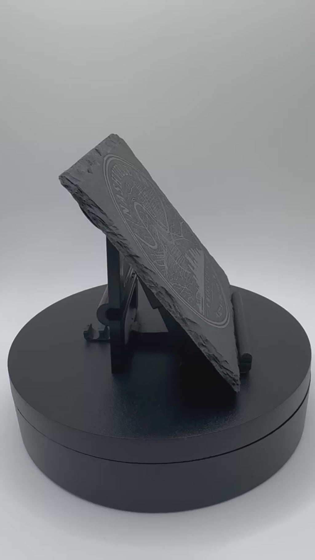 Nashville City Map Engraved Slate Coaster